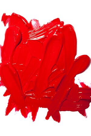 Very beautiful and contrasting trail from red lipstick.の写真素材