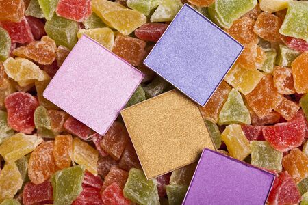 Many beautiful colorful chocolates