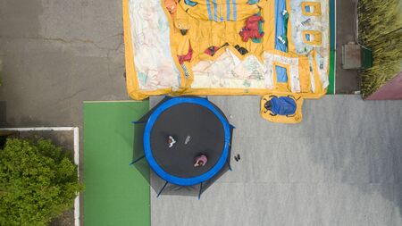 Beautiful blue summer swimming pool outside.の写真素材