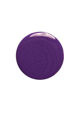 Purple dripped nail polish on a white background.の写真素材
