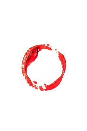 Close-up photo of red cosmetics.の写真素材