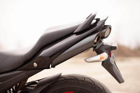 UKRAINE, KIEV - JULY 22, 2021: Suzuki GSR600 sport black motorcycle in desert.のeditorial素材