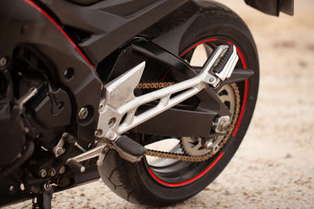 UKRAINE, KIEV - JULY 22, 2021: Suzuki GSR600 sport black motorcycle in desert.のeditorial素材