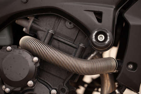 UKRAINE, KIEV - JULY 22, 2021: Suzuki GSR600 sport black motorcycle in desert.のeditorial素材
