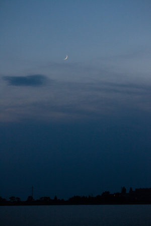 Peace and quiet on the seashore at sunset.の写真素材