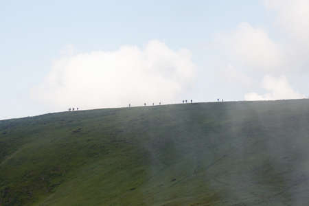 Beautiful clouds high in the mountains.の写真素材