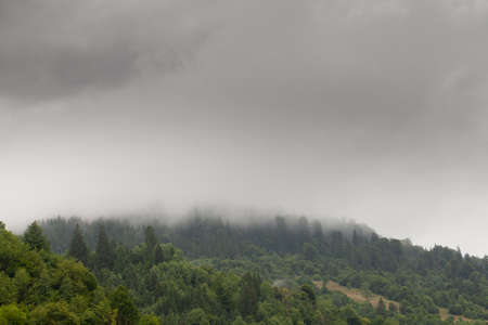 Beautiful clouds high in the mountains.の写真素材