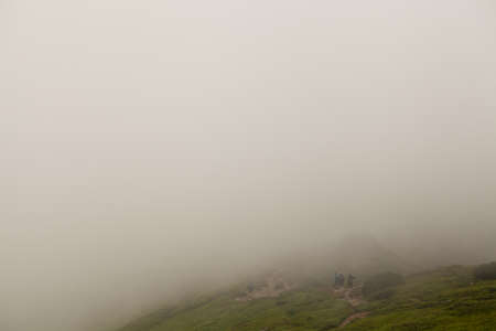 Beautiful clouds high in the mountains.の写真素材