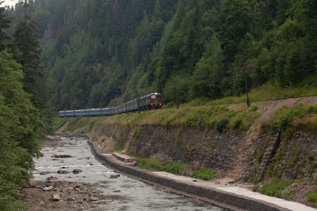 Beautiful landscape in the Carpathian mountains.の写真素材