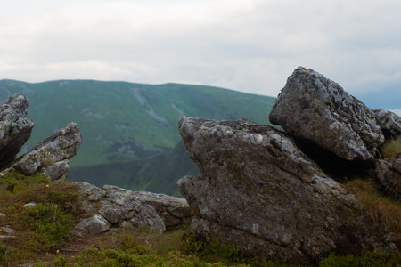 Beautiful landscape in the Carpathian mountains.の写真素材