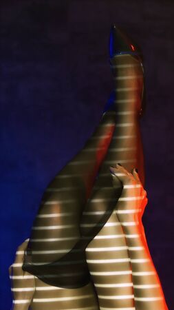 Unrecognizable woman take off sexy underwear. Sex Industry and Business. Beautiful Fashion Model posing sex underwear lingeries.の写真素材