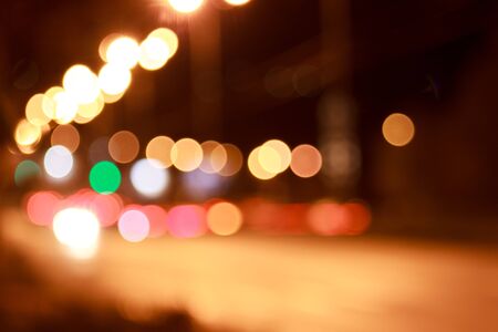 Beautiful lights of the night streets.の写真素材