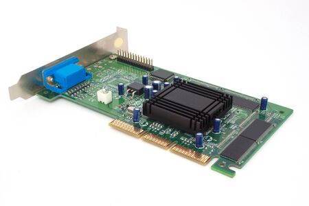 Graphic card for modern personal computer. Isolated on the white background.の写真素材