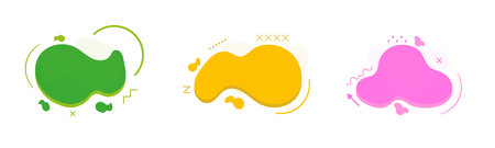 Group of abstract geometric shapes with color forms. Template for banner,  flyer and presentation. Vector illustration.のイラスト素材