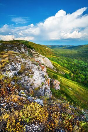 Mountain valley, Russiaの写真素材