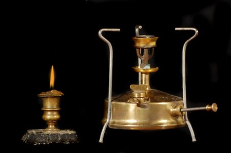 Archeology as hobby.Old Russian home itemsの写真素材