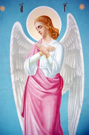 Fresco. Saint Michael's Golden-Domed Cathedral in Kiev, Ukraine の写真素材