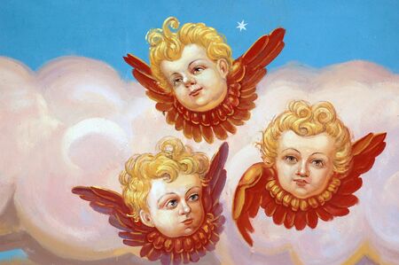 Fresco. Saint Michael's Golden-Domed Cathedral in Kiev, Ukraine の写真素材