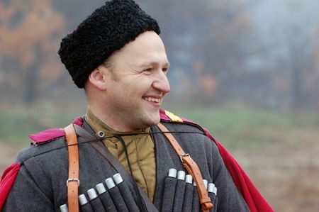 Soviet soldier. WW2 reenactingの写真素材