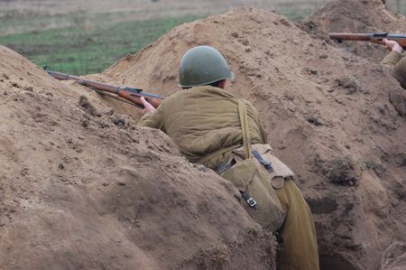 Soviet soldier. WW2 reenacting