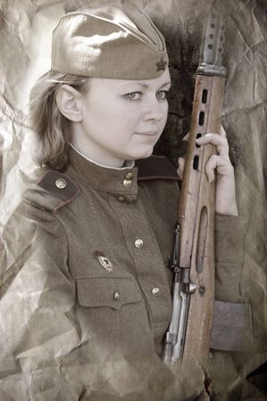 Red Army. Military paramedic. WW2 reenacting 