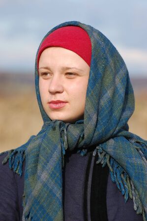 KIEV, UKRAINE - NOV 7: member of Red Star history club wears historical Ukrainian costume during historical reenactment of Kiev Liberation in 1943, November 7, 2010 in Kiev, Ukraine のeditorial素材