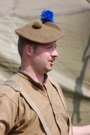 KIEV ,UKRAINE. May 9 , 2008. Military history club Red Star. Historical military reenacting. War in...