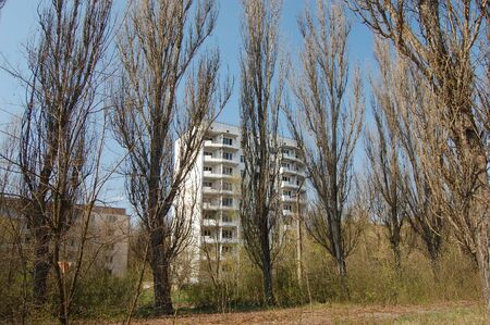 APR. 25,2009 Chernobyl area. Lost city Pripyat. Modern ruins. Ukraine. Kiev region.April 25,2009 のeditorial素材