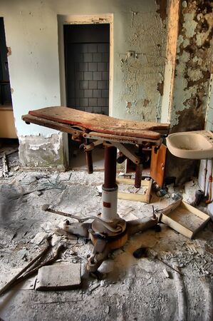 APR. 25,2009 Chernobyl area. Lost city Pripyat. Modern ruins. Hospital.Ukraine. Kiev region.April 25,2009のeditorial素材