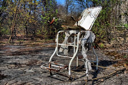 APR. 25,2009 Chernobyl area. Lost city Pripyat. Modern ruins. Hospital.Ukraine. Kiev region.April 25,2009のeditorial素材