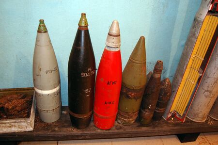 Military bunker.Soviet.Builded before WW2.After WW2 used as fallout shelter for local Communist Party leaders.In present time-museum.Korosten.Town near Chernobyl area.Ukraine.25 November,2010 のeditorial素材