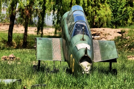 KIEV, UKRAINE - MAY 19: The Museum of Aviation exhibit at the National Airspace University is shown on May 19, 2009 in Kiev,Ukraine (Malorussia). のeditorial素材