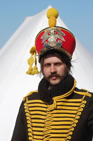 Russian Hussar. Kiev's Hussar Regiment. Crimean War time の写真素材
