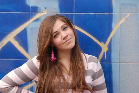 Pretty girl in the subway underground passage. Kiev,Ukraineの写真素材