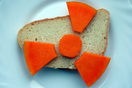 Atomic food.Concept
