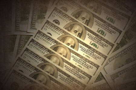 US dollar in grunge style 