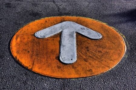 Arrows on the  parking in Kiev,Ukraine