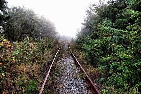 Railway in the autumn. Ukraine. HDR 