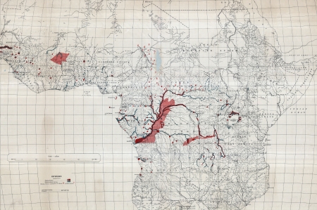 vintage map Africaのeditorial素材