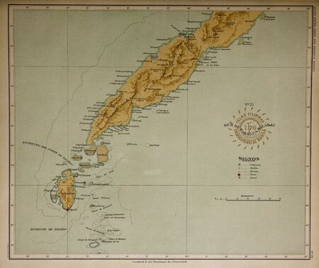 Vintage map  of Philippines のeditorial素材