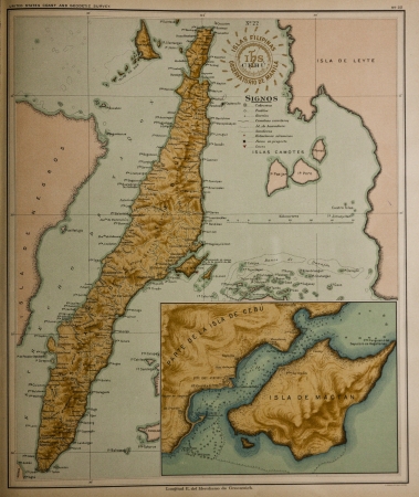 Vintage map  of Philippines のeditorial素材