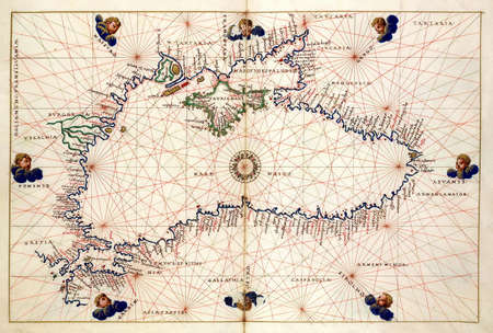 Old map of Black Seaのeditorial素材