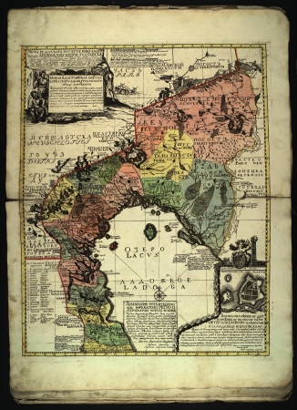 Old Russian mapのeditorial素材