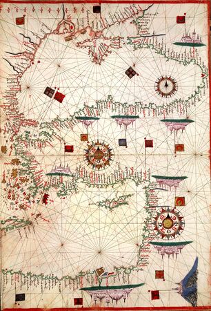 Europe old mapのeditorial素材