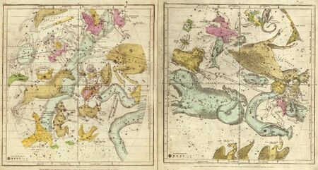 Vintage celestial mapのeditorial素材