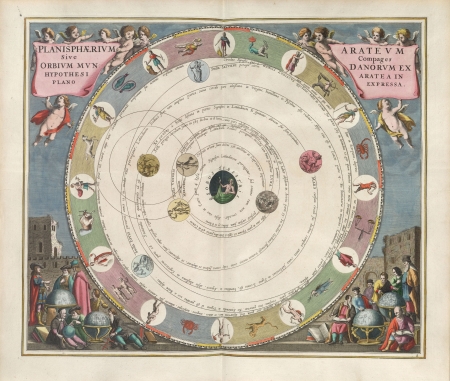 Astronomical chart, Vintageのeditorial素材