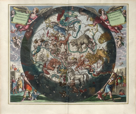 Astronomical chart, Vintageのeditorial素材