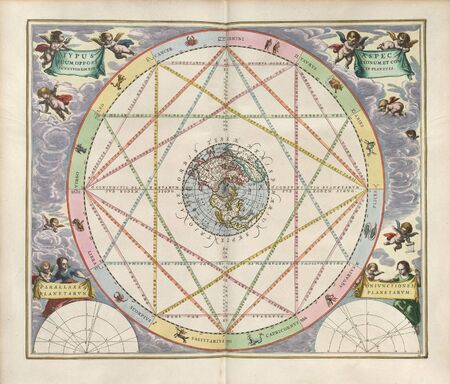 Astronomical chart, Vintageのeditorial素材