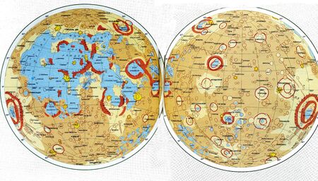 Old Soviet map of the Moon 1967のeditorial素材