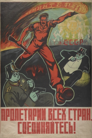 Communist Propaganda poster.Period before 1930のeditorial素材
